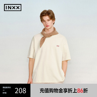 T恤烧花面料上衣男女同款 印花短袖 INXX XRF2010965 复古感美式