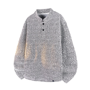 STREET美式 2025新款 条纹长袖 秋冬季 潮牌休闲宽松卫衣 T恤男士 INXX