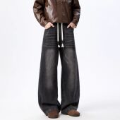 STREET美式 新款 风水洗高街牛仔裤 INXX 男士 春季 直筒宽松阔腿长裤