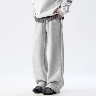 秋冬加绒宽松阔腿直筒休闲运动裤 INXX 男士 潮牌卫裤 STREET美式