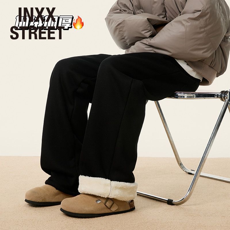 秋冬新款垂感直筒运动卫裤