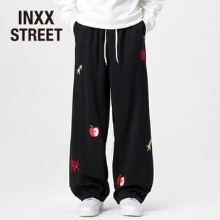 运动图案设计秋冬宽松休闲运动卫裤 工装 STREET美式 INXX
