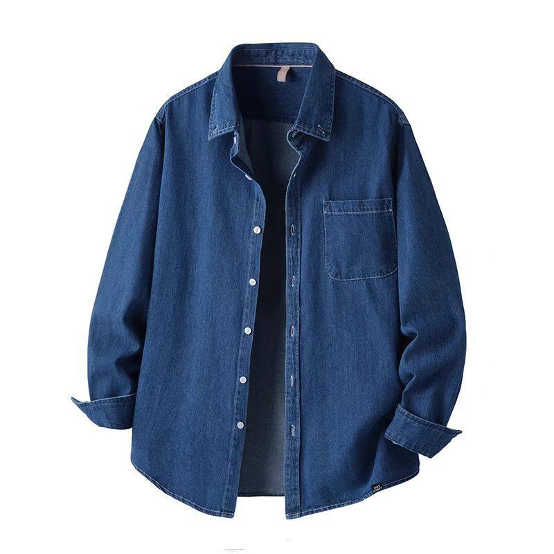 INXX STREET日系复古潮流做旧长袖牛仔衬衫男士春季宽松休闲外套,男装,牛仔衬衫,淘宝优惠券,粉丝福利购,淘宝优惠卷