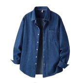 STREET日系复古潮流做旧长袖 牛仔衬衫 男士 INXX 春季 宽松休闲外套