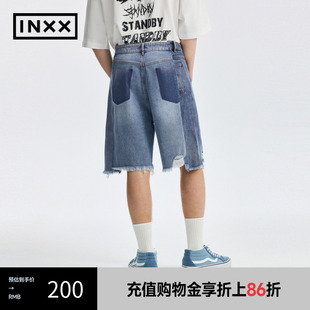 牛仔短裤 时尚 潮牌夏新品 APE2240653 男女同款 INXX APYD