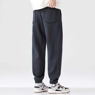秋冬加绒加厚保暖阔腿休闲卫裤 INXX 男士 运动裤 子 STREET潮牌大码