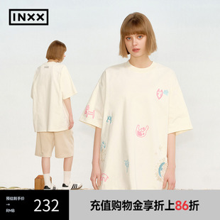 T恤男女同款 潮牌立体组合甲骨文绣花短袖 INXX XRF2010804 时尚