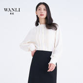 木耳领休闲通勤百搭优雅衬衣 女士衬衫 万丽 服饰