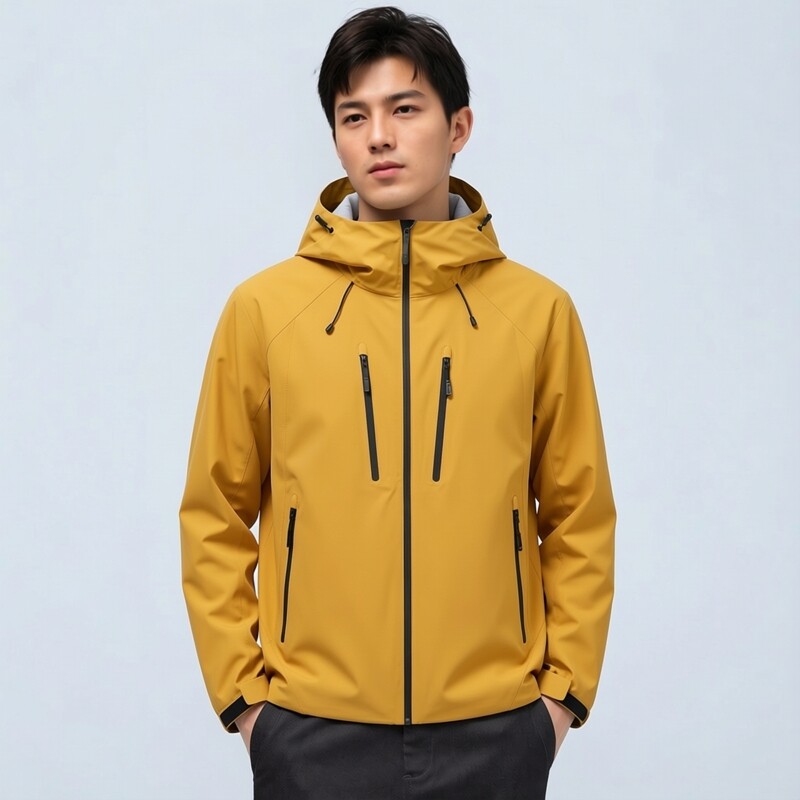【清仓特惠】万丽（服饰）休闲连帽冲锋夹克男26春秋徒步户外防风