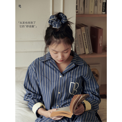 HaveRice复古弹力撞色条纹发圈