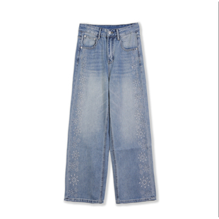 春夏款 F120 直腿藏胯特效牛仔裤 系列牛仔裤 8862 繁华满钻爆闪