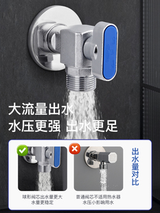 潜水艇六分球芯角阀壁挂炉专用全铜大流量燃气热水器大通量开关阀