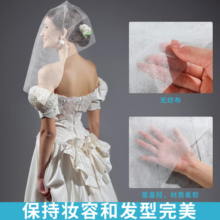 试衣头套试衣间面罩头罩防弄脏衣服无纺布服装店买手店婚纱照专用
