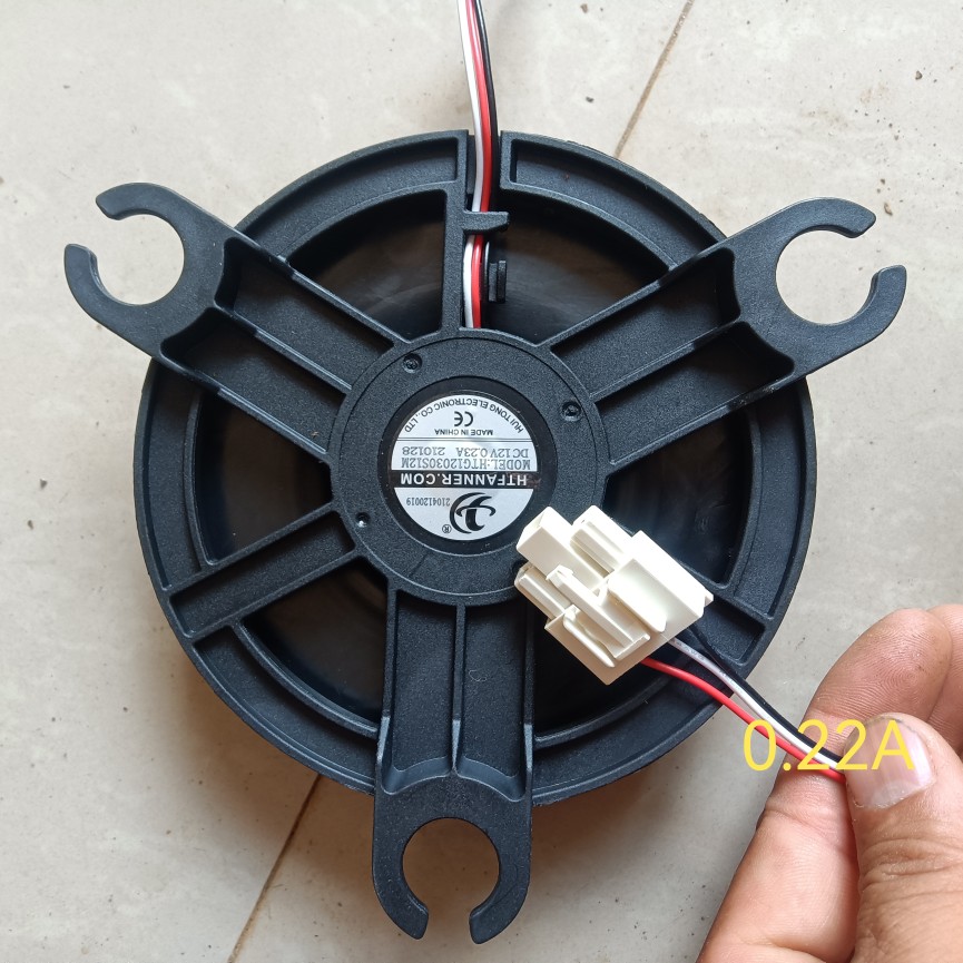 适用合肥TCL冰箱R405V -U冷藏室散热风扇风机冷冻室电机12V0.22A