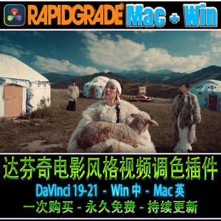 Rapidgrade v1.6.6达芬奇电影风格视频调色插件Win汉化 Mac英文版