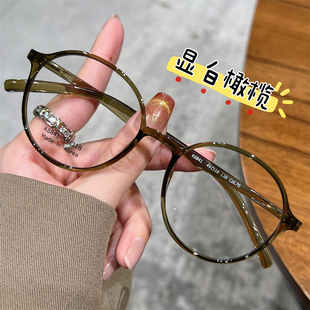 超轻6克韩系TR镜框可配高度数防蓝光复古时尚 百搭素颜显脸小