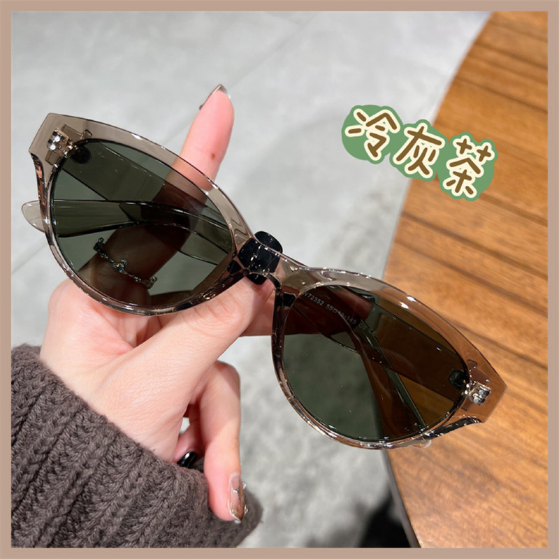 韩系百搭猫眼墨镜时尚潮流女网红韩版可配高度数装饰眼睛框镜