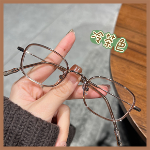 超轻韩系TR眼镜框近视女可配高度数防蓝光复古时尚 百搭素颜显脸小