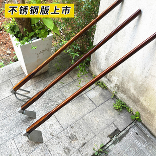 包邮 木柄锄头农用户外翻地铲子除草耙子铁锹农具种菜种花园艺工具
