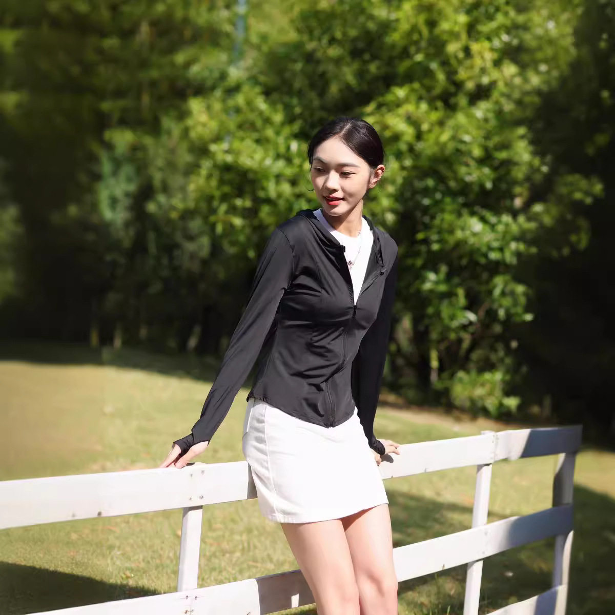 女款冰丝防晒连帽外套
