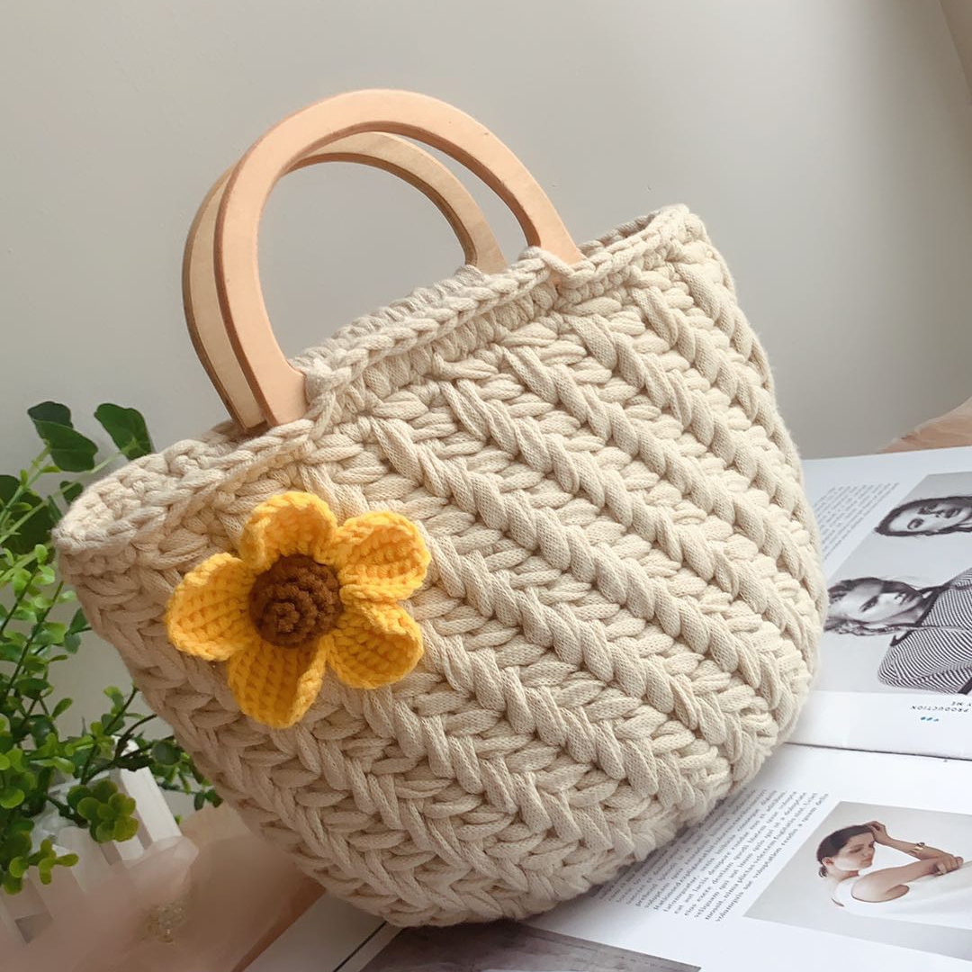 麦穗小花手工编织diy材料包