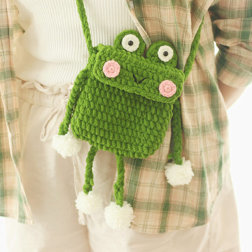 青蛙零钱包diy材料包耳机包