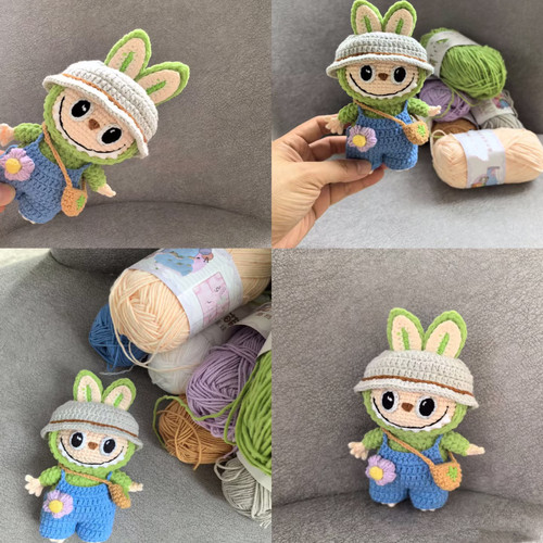 手工编织拉布布玩偶diy材料包