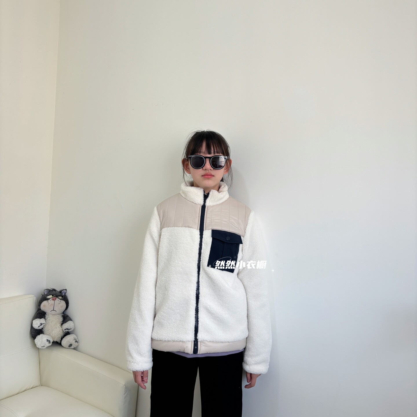 羊羔绒外套~26秋冬男女中大童立领加绒加厚抓绒保暖衣 有内衬
