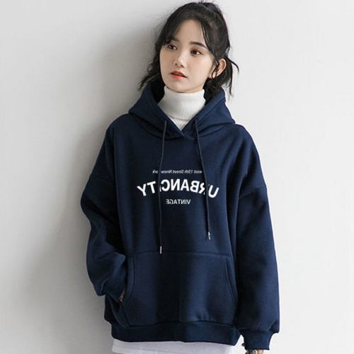 盐系卫衣女学生春秋季新款薄款百搭韩版宽松连帽衣服潮流