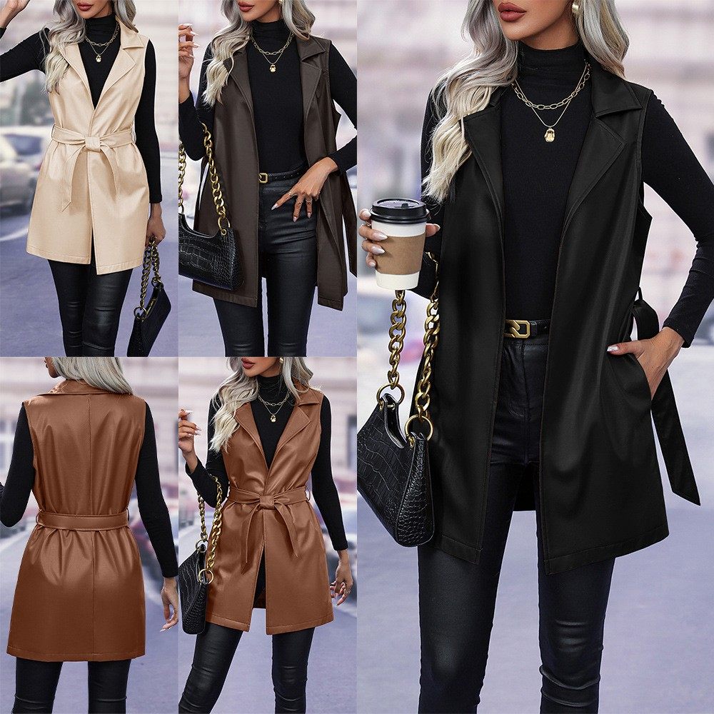 亚马逊跨境皮开衫绑带马甲外套 马甲背心夹克上衣 女,个性定制/设计服务/DIY,连衣裙加工定制,淘宝优惠券,粉丝福利购,淘宝优惠卷