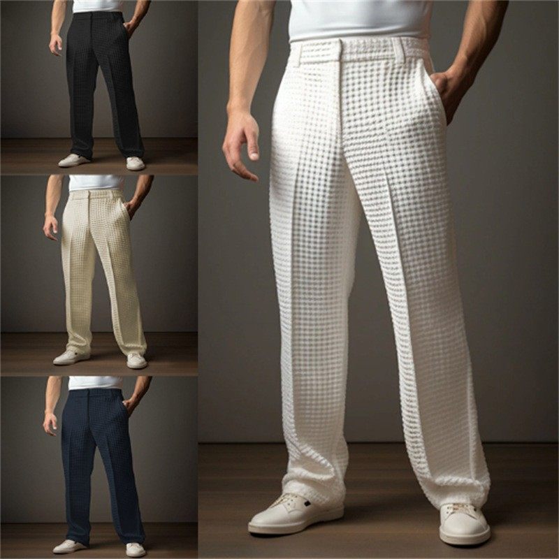 男士正装商务纯色华夫格斜前袋直筒休闲度假时尚西裤,个性定制/设计服务/DIY,连衣裙加工定制,淘宝优惠券,粉丝福利购,淘宝优惠卷