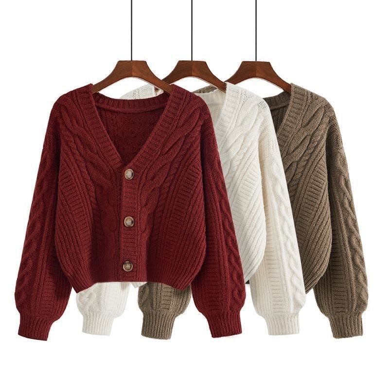 领毛衣宽松女慵懒风秋冬外穿新款上衣复古麻花短款开衫外套,个性定制/设计服务/DIY,连衣裙加工定制,淘宝优惠券,粉丝福利购,淘宝优惠卷