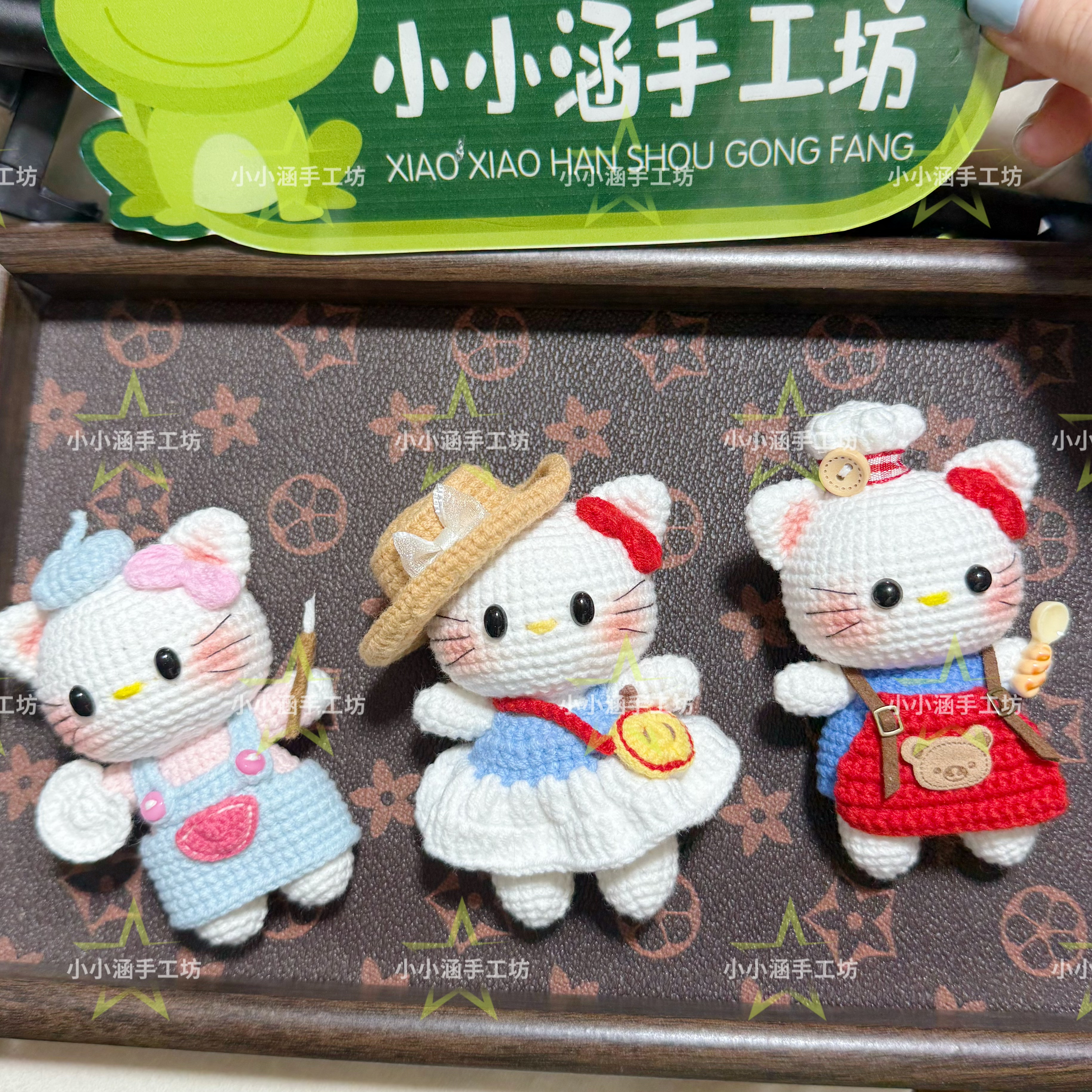 成品手工diy编织毛线可爱厨师创意玩偶