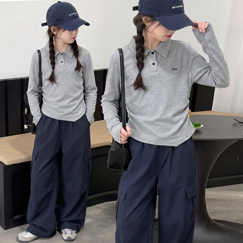 女童春秋卫衣跨境2026新款儿儿童POLO衫