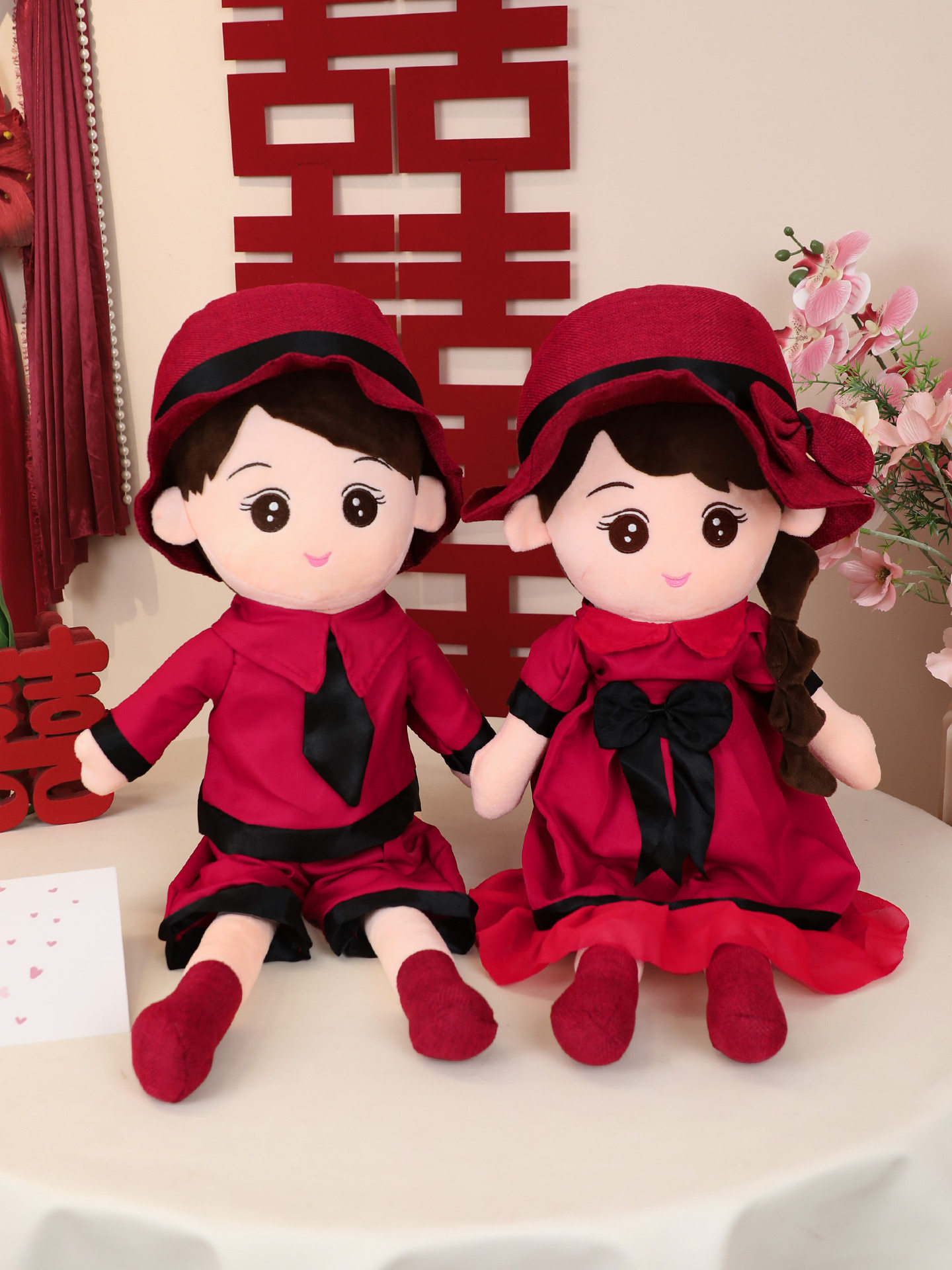 结婚新款高档喜娃娃新婚压床娃娃一对婚礼礼物送新人婚房床上布置