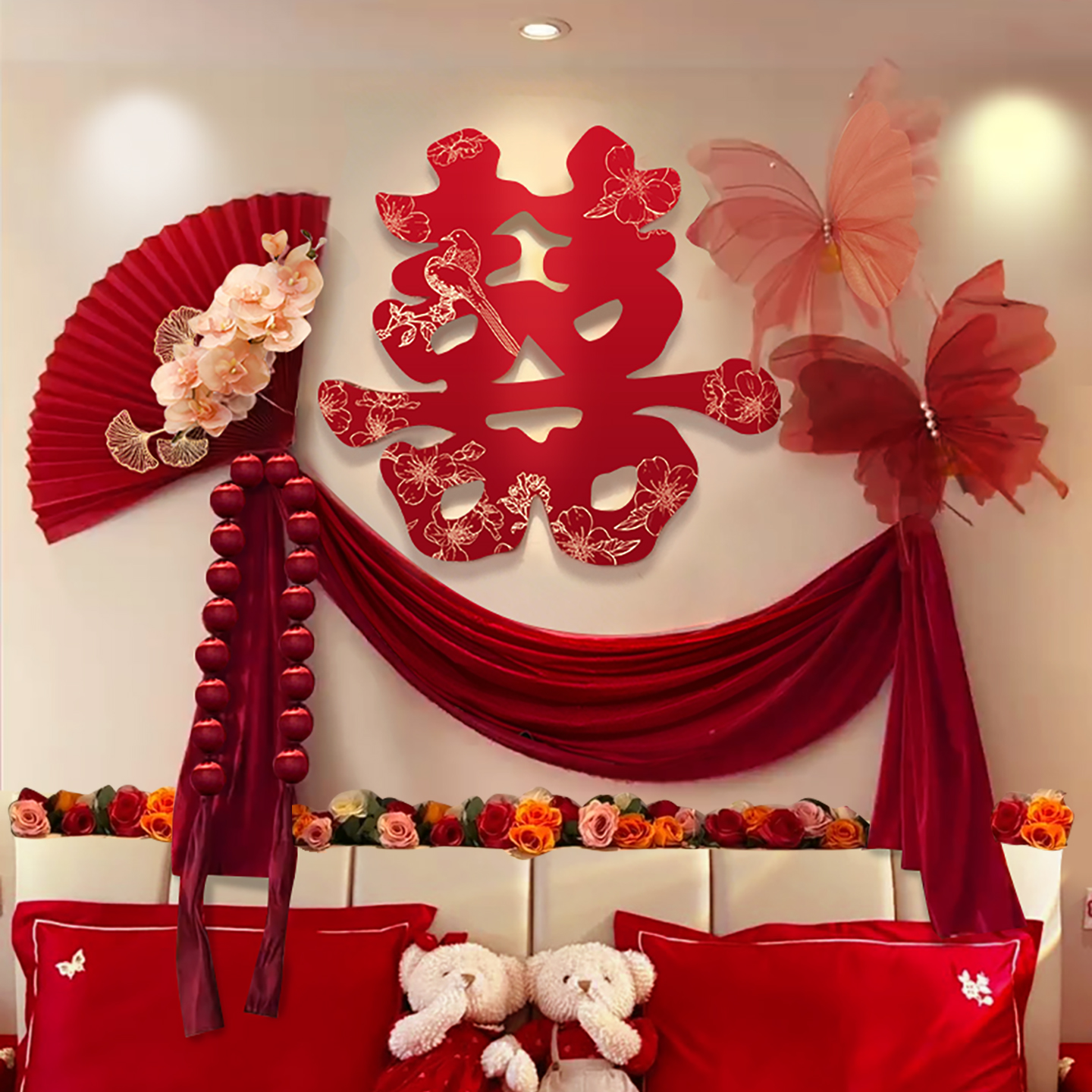 结婚布置婚房装饰男方婚礼女方