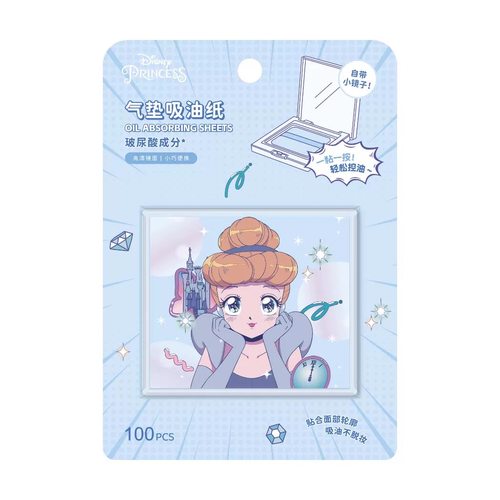 MINISO名创优品迪士尼梦幻公主系列气垫吸油纸100片仙蒂公主周边