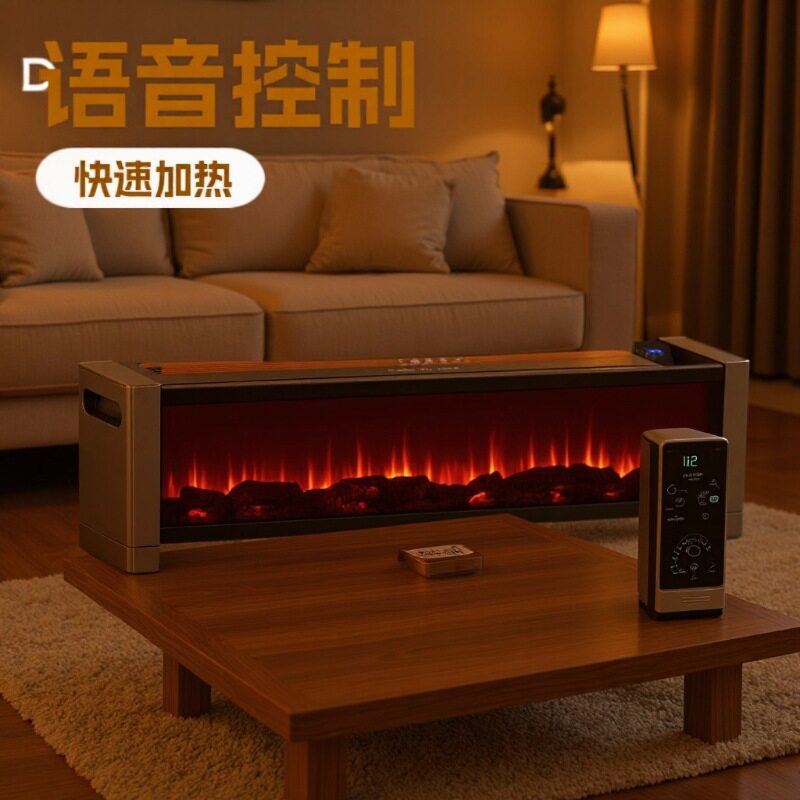3D仿真火焰踢脚线取暖器速热节能家用暖风机电壁炉落地客厅电暖器