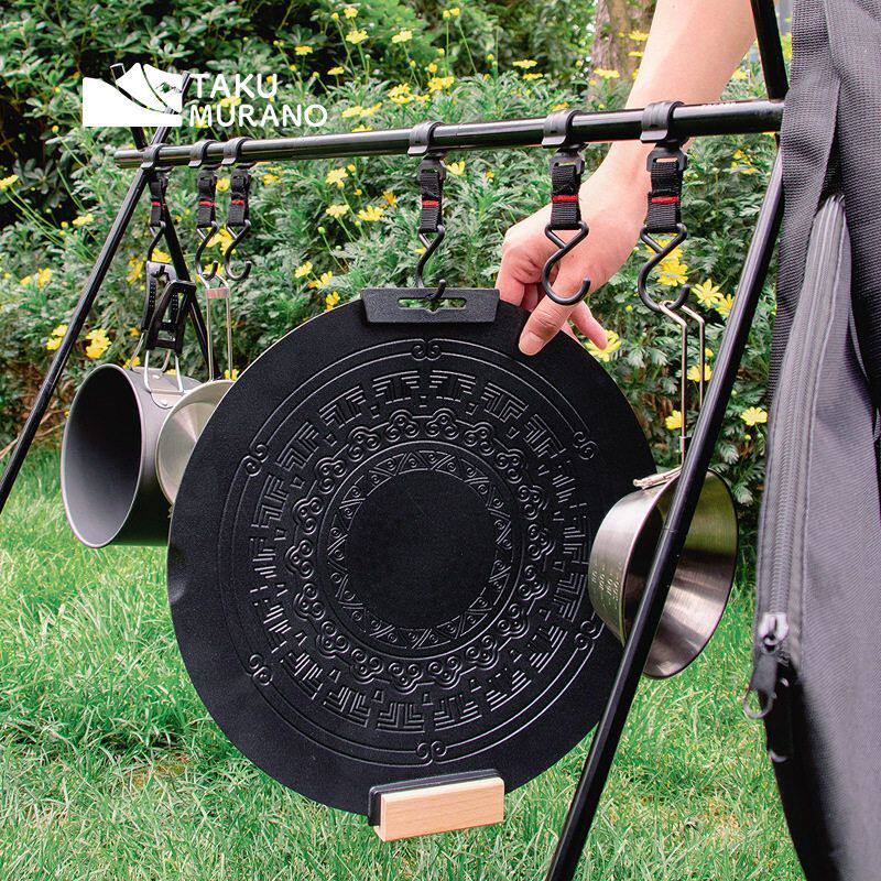 拓村烤盘户外烤肉盘卡式炉露营家用煎烤如意纯铝压铸烧烤盘