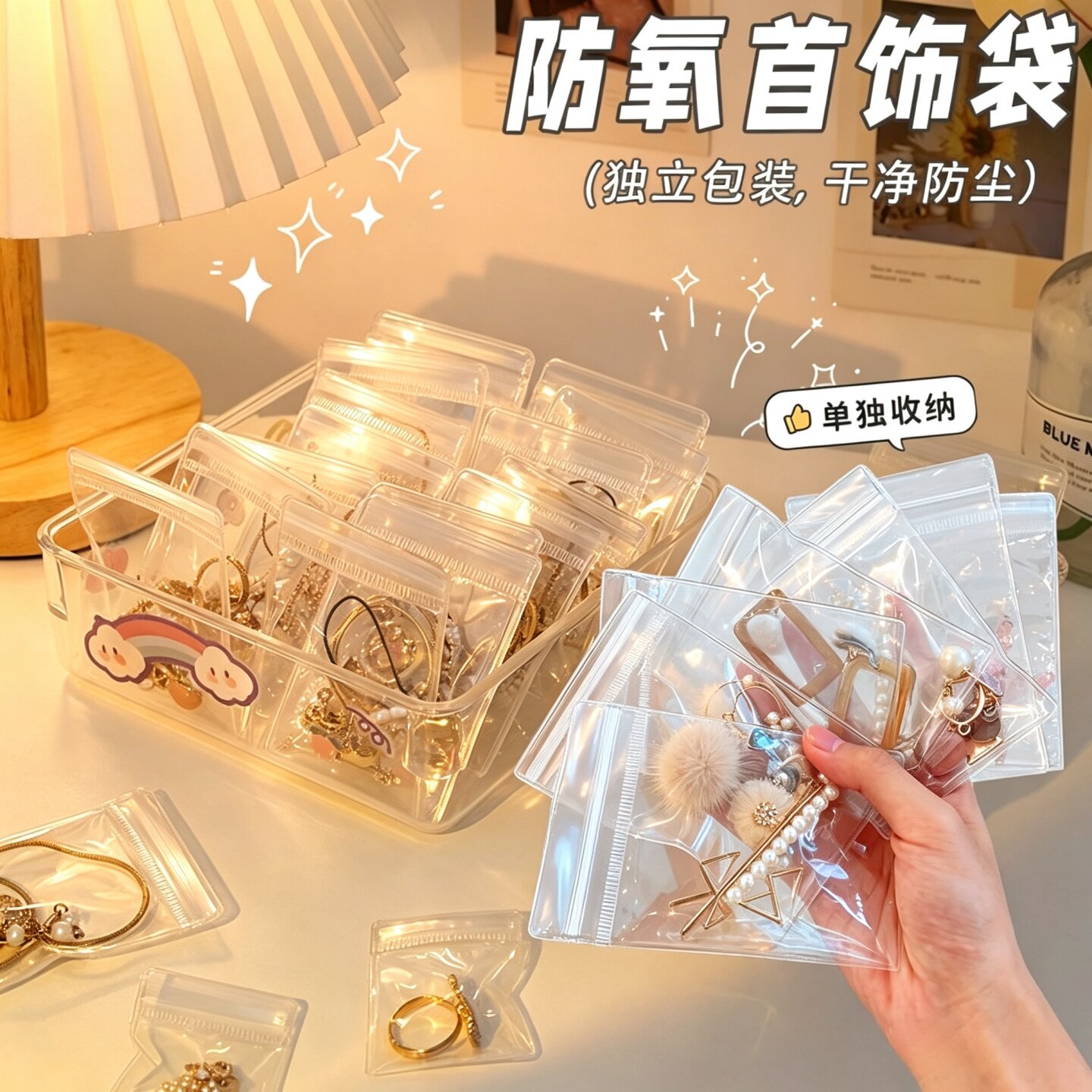 首饰透明收纳袋防氧化首饰盒
