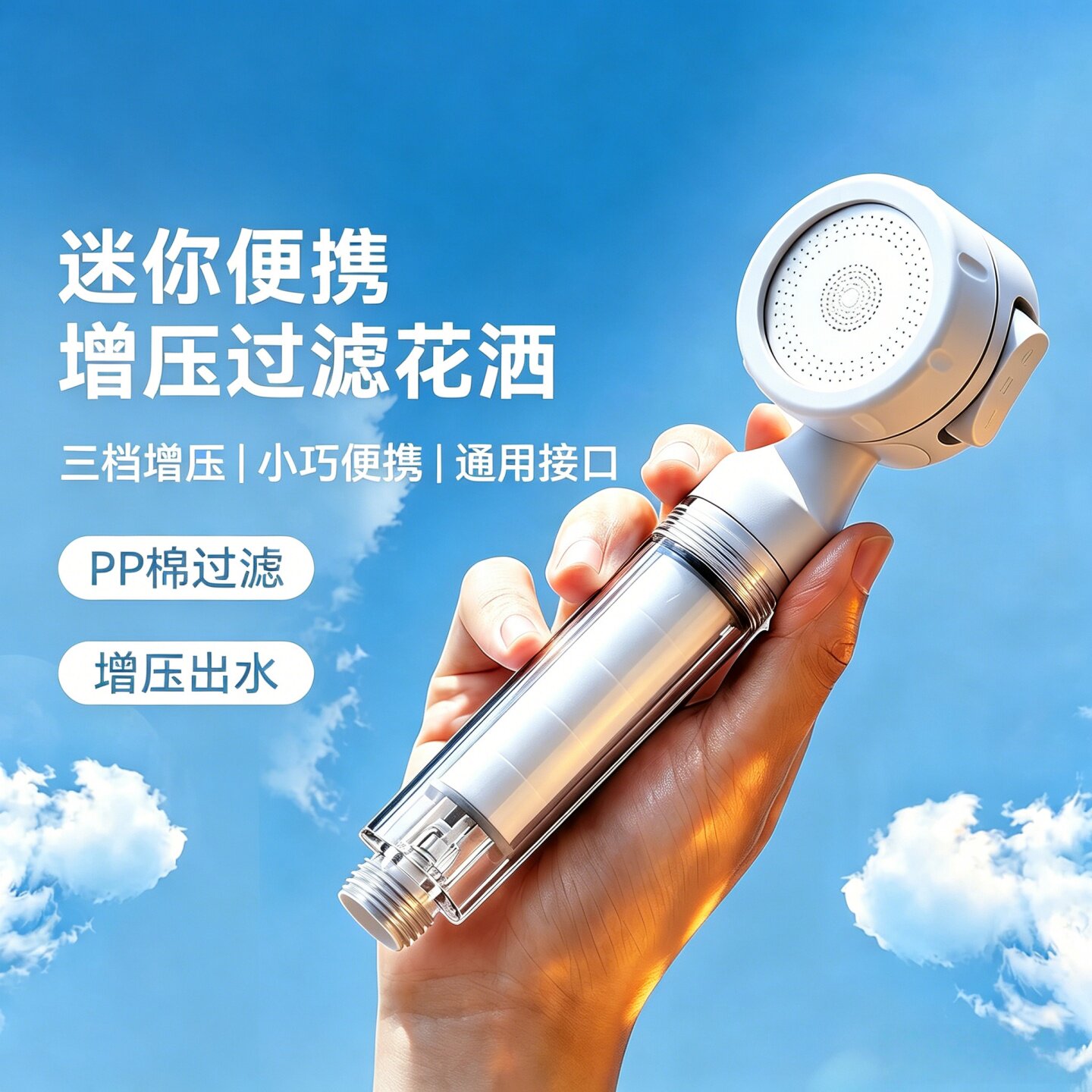 旅行便携过滤花洒增压淋浴喷头