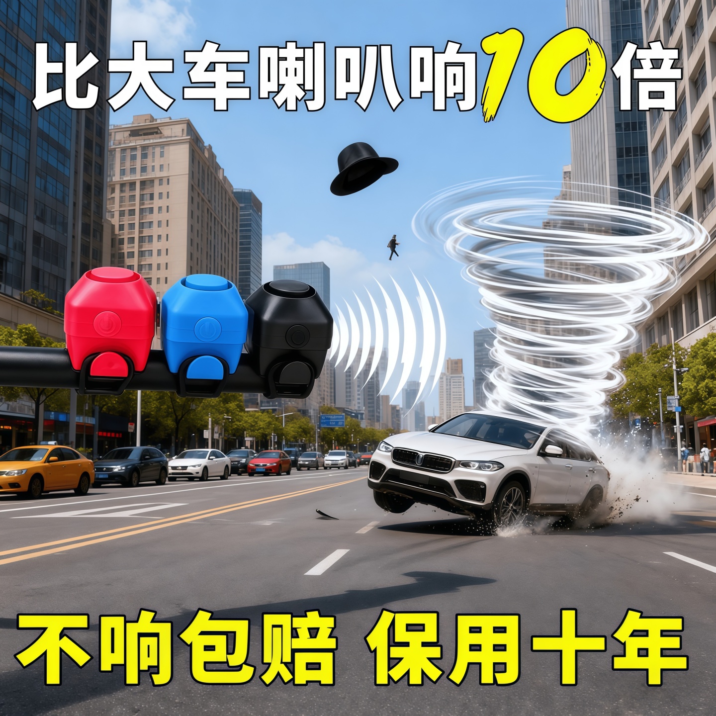 自行车电喇叭超大声喇叭电动车摩