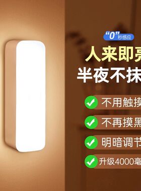 人体感应小夜灯智能充电式感应灯