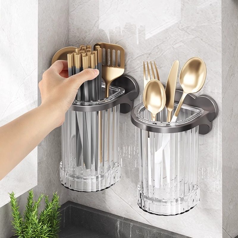 筷子筒沥水壁挂式家用餐具篓筷笼