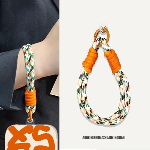 ins潮款彩色编织手机挂绳手腕带