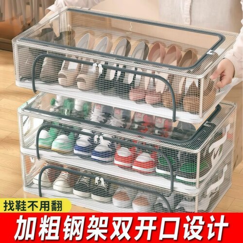 钢架鞋子收纳盒防尘可折叠鞋架