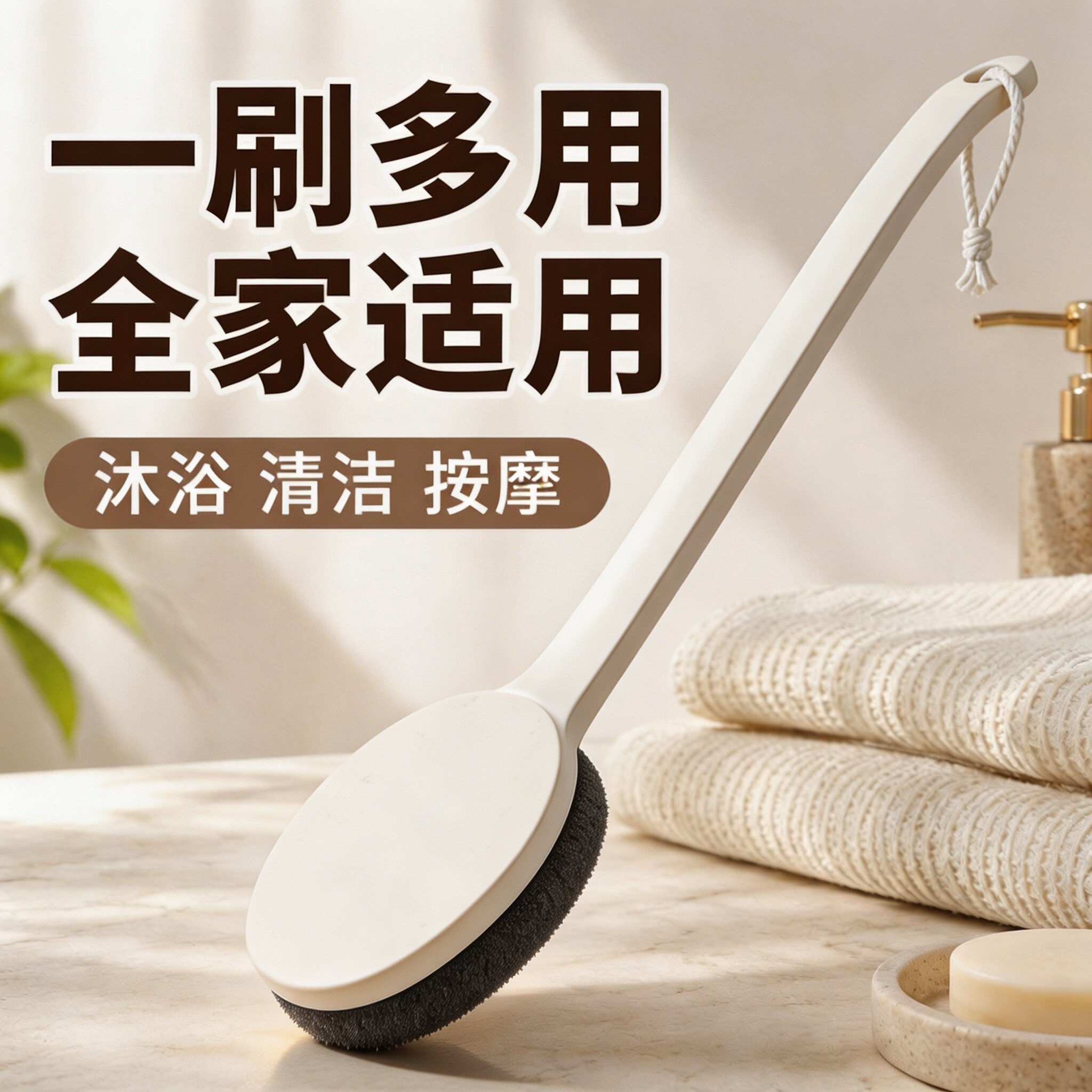 长柄强力无痛搓泥刷后背不求人