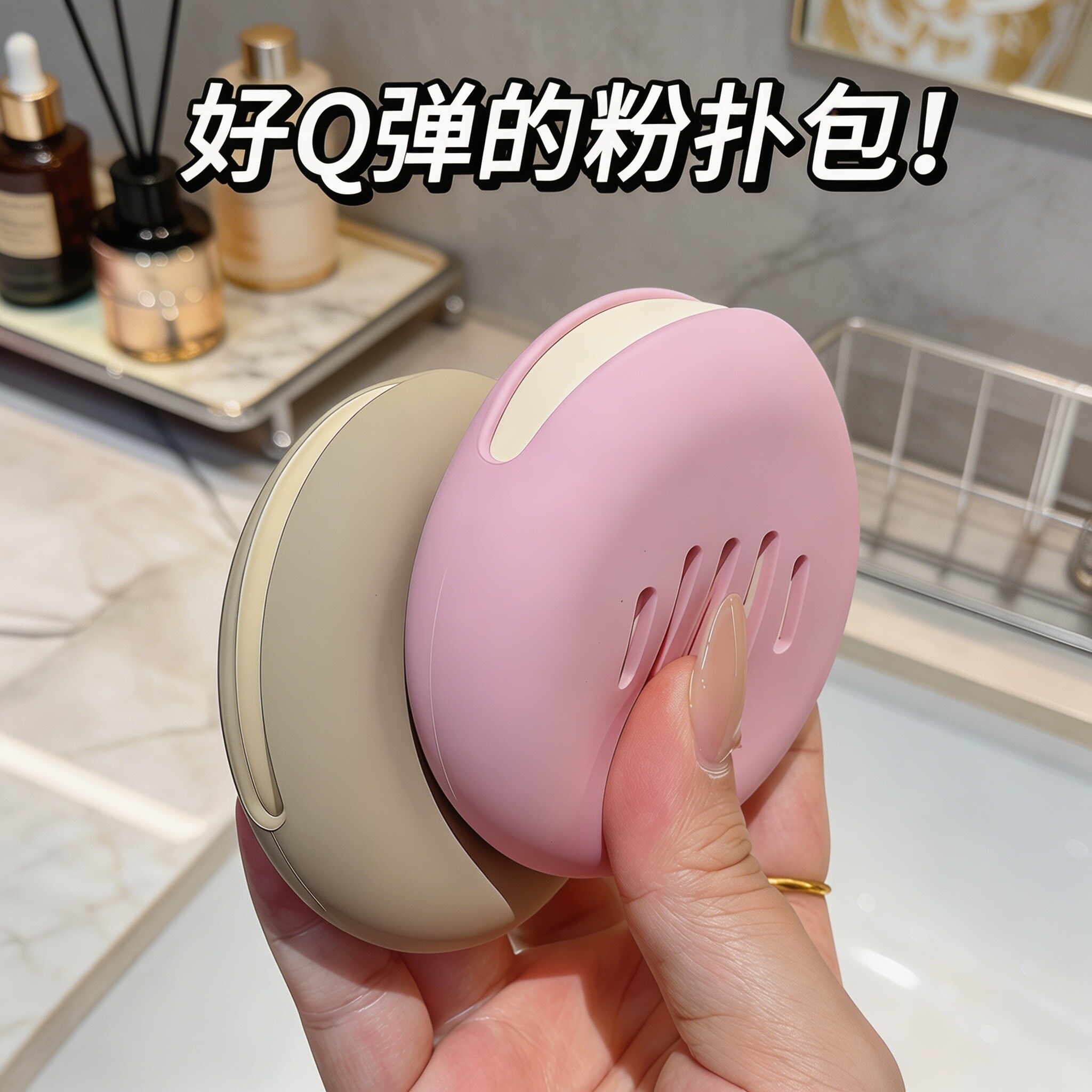 硅胶粉扑收纳包便携旅行美妆蛋收纳盒化妆蛋收纳套防脏透气袋创意