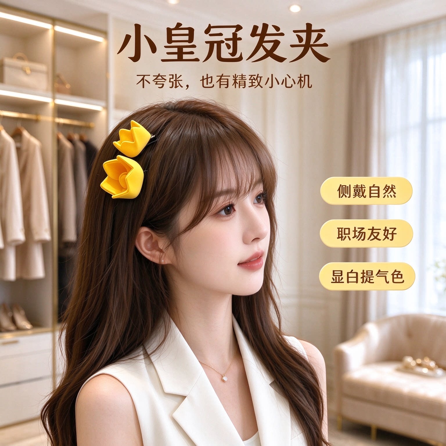 可爱迷你公主皇冠发夹