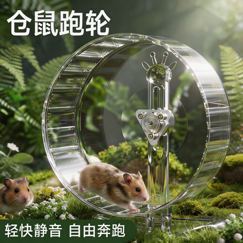 仓鼠透明加宽跑轮无声静音跑轮